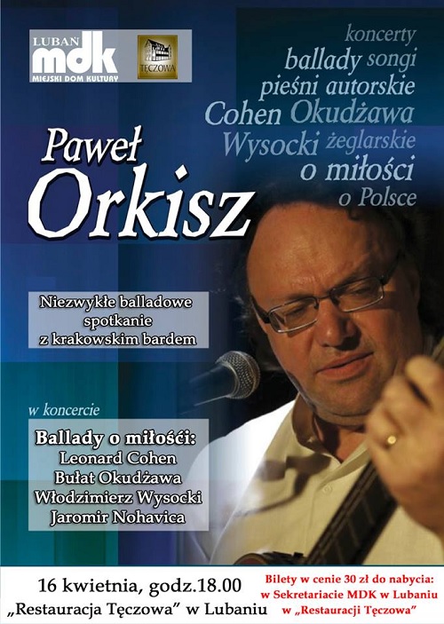 Koncert Pawła Orkisza z zespołem